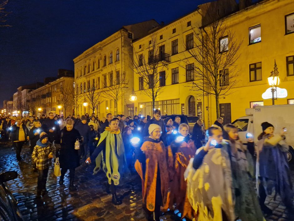 Šv. Martyno žiburiai nušvietė Klaipėdos senamiestį