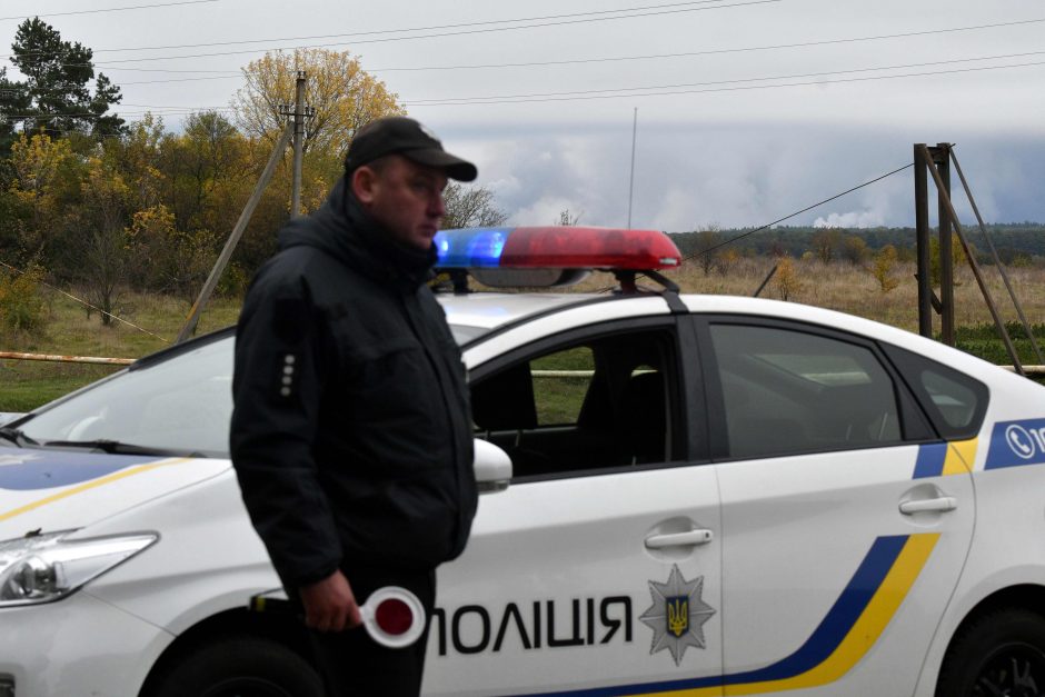 Gaisro židiniai Ukrainos šaudmenų sandėlyje likviduoti