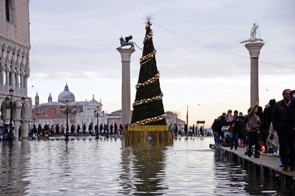 Venecijoje vėl perspėjama apie potvynius