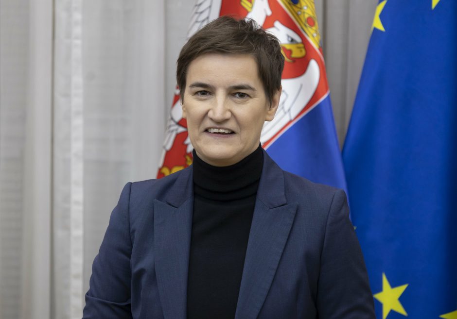 Serbijos premjere vėl paskirta A. Brnabic