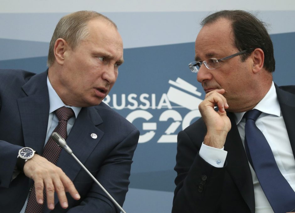 V. Putinas su F. Hollande'u susitiks Prancūzijoje