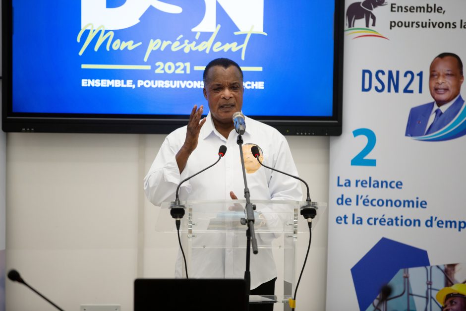 Kongo Respublikos prezidentu užtikrintai perrinktas D. Sassou Nguesso