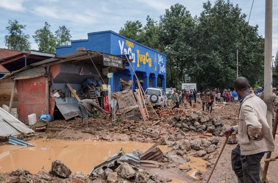 Ruandoje potvynių aukų skaičius išaugo iki 127 