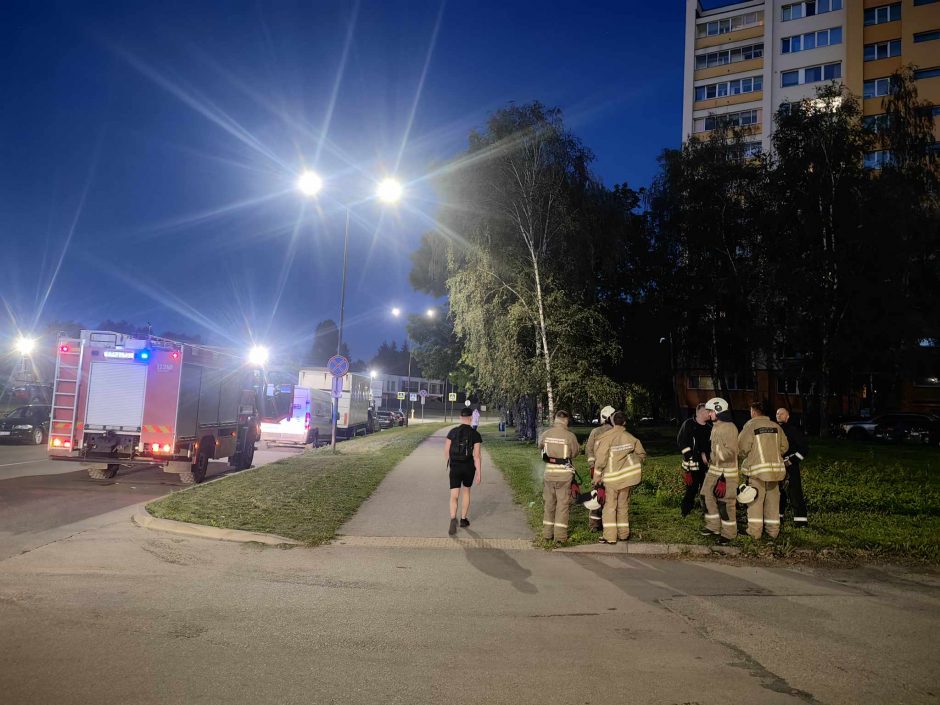 Ugniagesiai skubėjo į Partizanų gatvę šalinti pavojingai nulinkusios medžio šakos