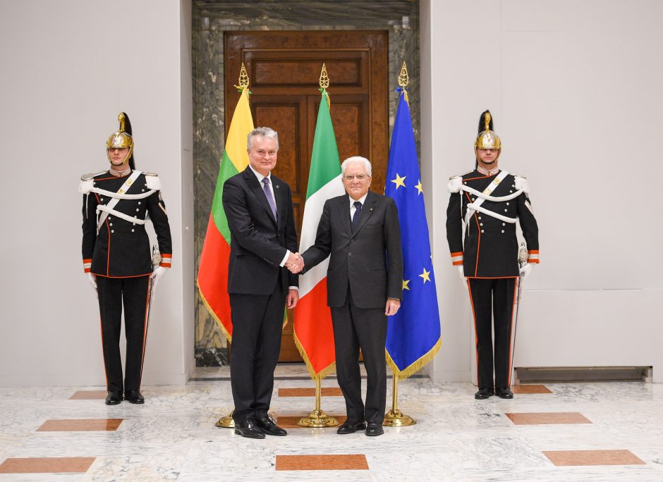 G. Nausėda su Italijos vadovu aptarė dvišalius santykius, bendradarbiavimą