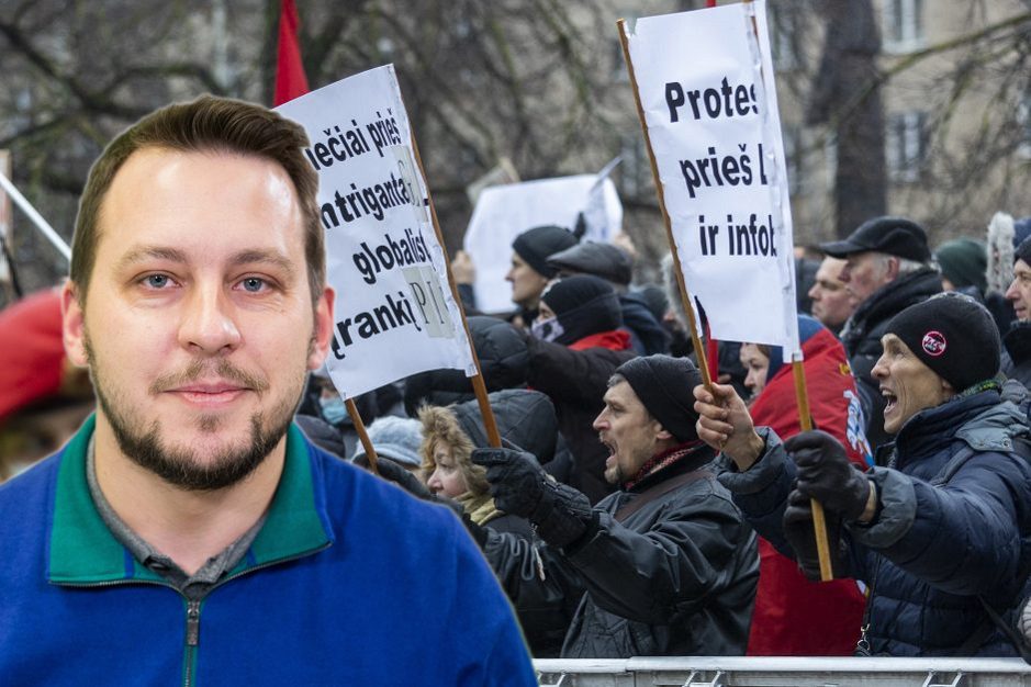 Vilniaus mero patarėjas protestuotojų miniai griežtas: jūs esate vėžys