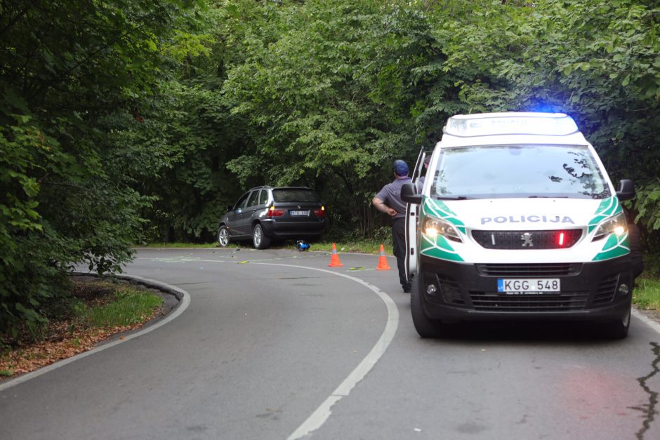 Aleksote per avariją nukentėjo motociklo vairuotojas