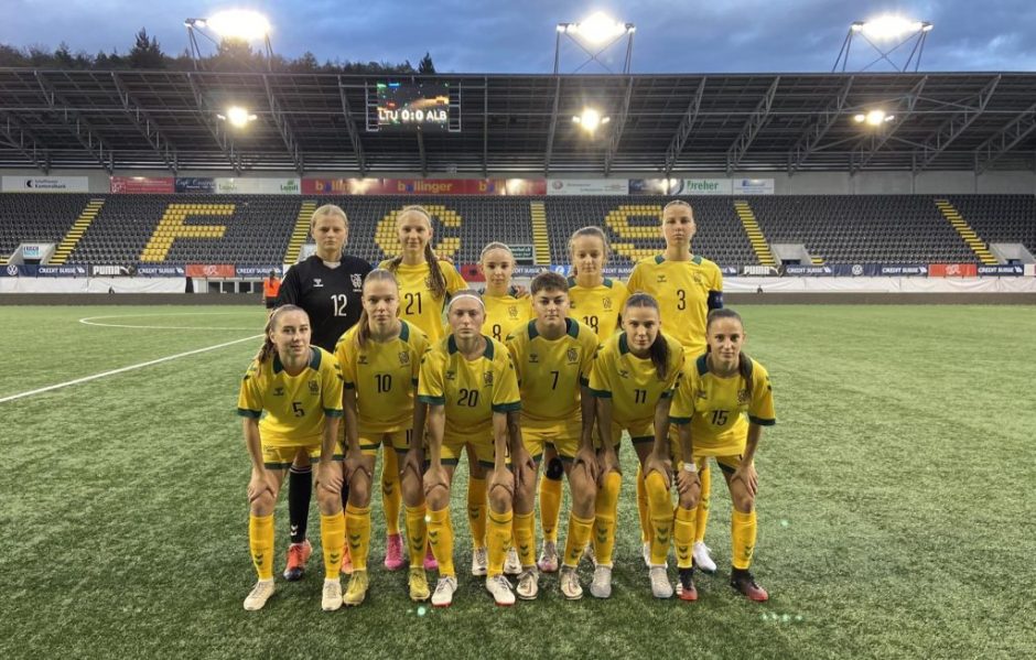 Merginų U19 futbolo rinktinė pralaimėjo Albanijos bendraamžėms