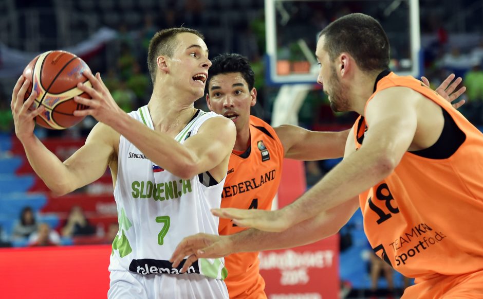 Slovėnai patiesė Olandijos krepšininkus ir iškovojo antrąją pergalę