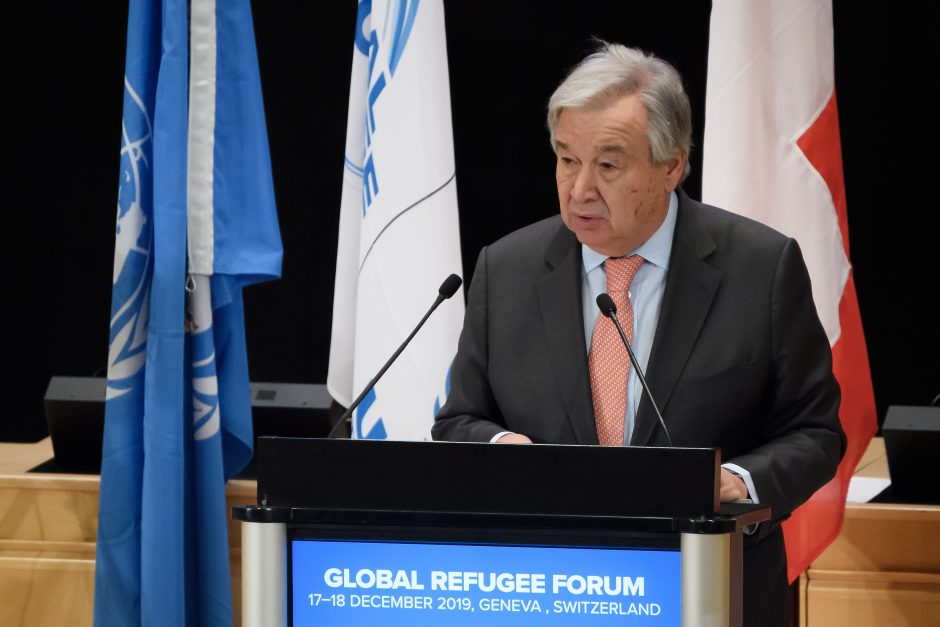 JT generalinis sekretorius: prieglobsčio teikimo sistemai yra iškilusi didelė grėsmė