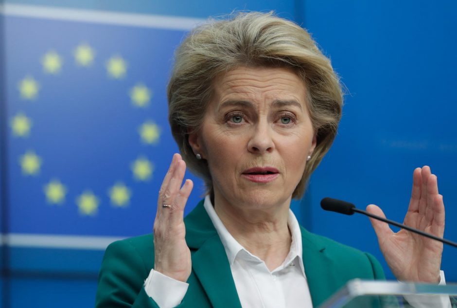 U. von der Leyen pradeda „trilijono eurų“ kovą už ekonomikos atsigavimą