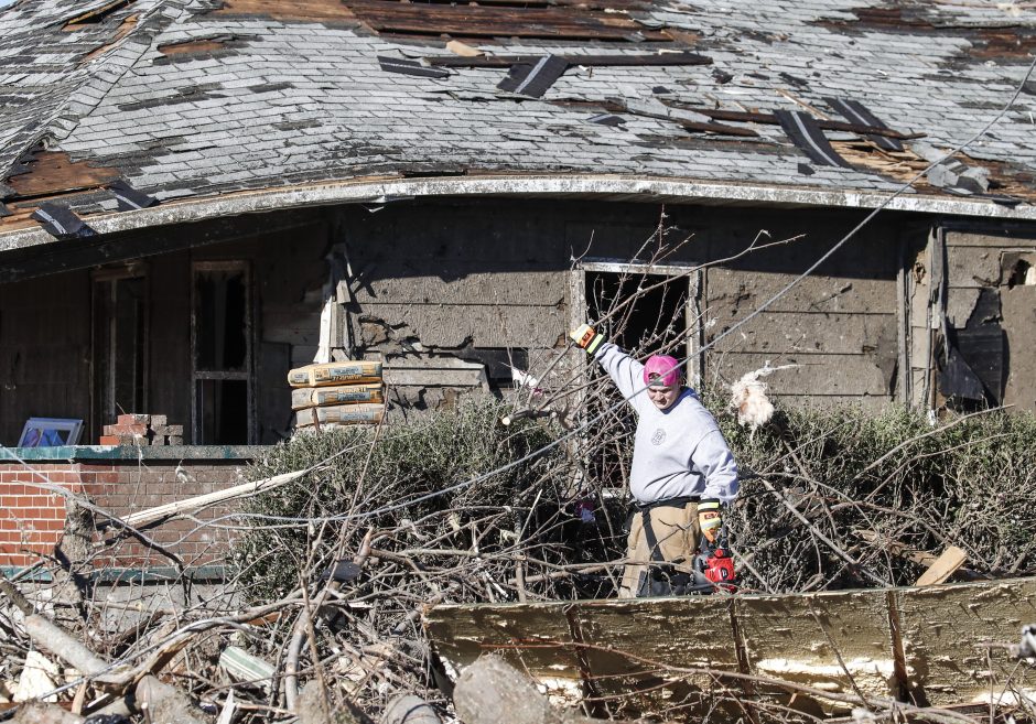 JAV tornado aukų skaičius pasiekė 78 ir dar tikriausiai didės