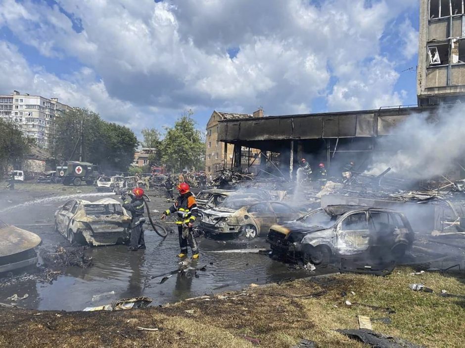 Kyjivo meras: raketų ataka Vinycioje įrodo, kad Rusijos barbariškumui nėra galo