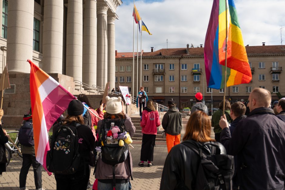 LGBTQ bendruomenės protestas prie Seimo: ragina atsakingai balsuoti rinkimuose