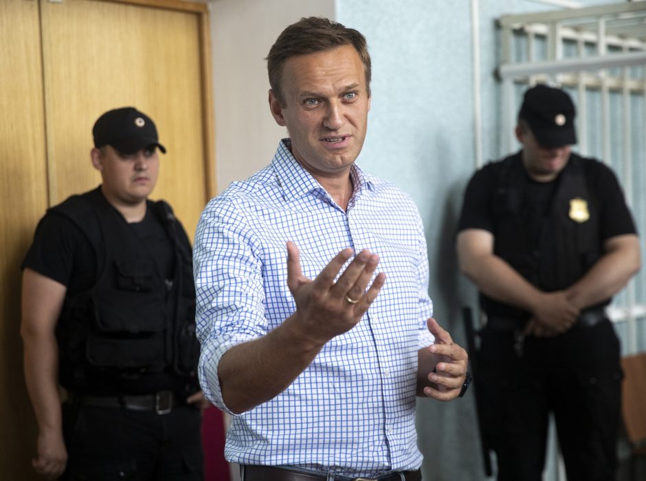 Rusijos opozicijos lyderiui A. Navalnui skirta 10 parų arešto