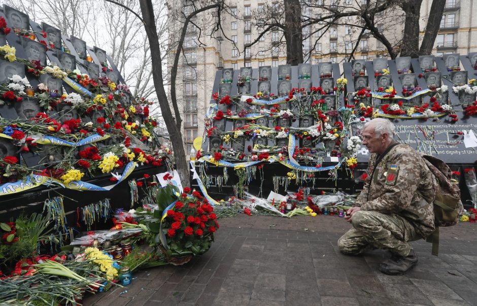 Ukrainiečiai pagerbė Maidano protestų aukas