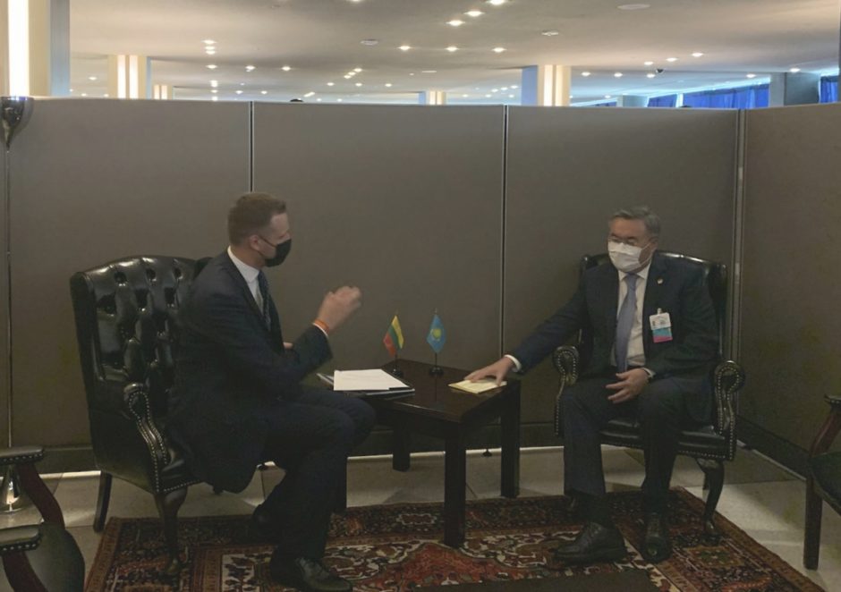 G. Landsbergis Niujorke su Kazachstano užsienio reikalų ministru aptarė situaciją regione