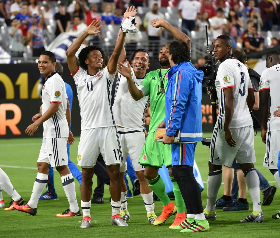 Kolumbijos rinktinė po 15 metų pasipuošė „Copa America Centenario“ medaliais