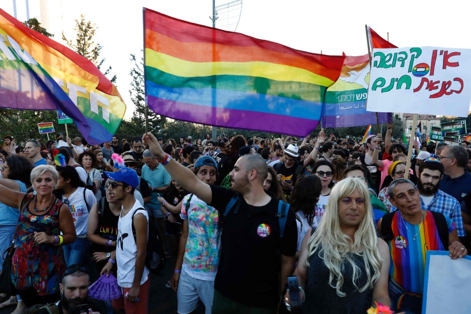 Jeruzalėje tūkstančiai žmonių dalyvavo homoseksualų parade