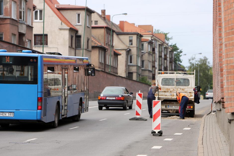 Dėl įgriuvos Manto gatvėje – detektyvas