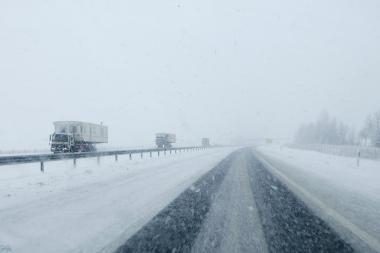 Žemaitijoje eismo sąlygos sudėtingos (atnaujinta) 