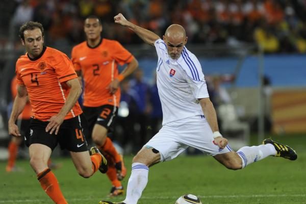 Pasaulio futbolo pirmenybių aštuntfinalis: olandai įveikė slovakus