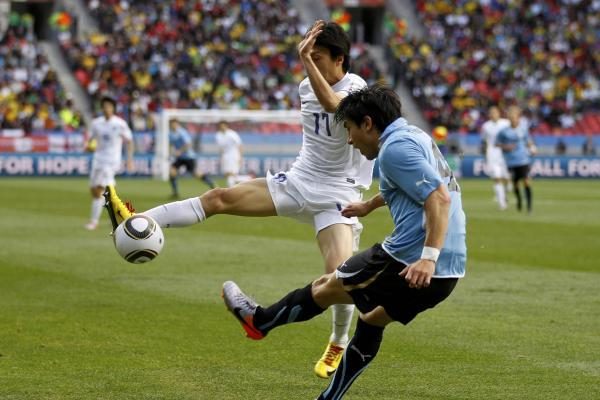 Urugvajaus rinktinė - pirmoji ketvirtfinalio dalyvė