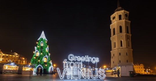 Kalėdiniai sveikinimai iš Vilniaus keliauja po visą pasaulį