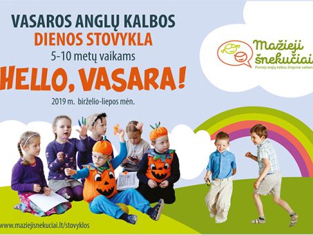 Skelbimas - HELLO, VASARA 2019 – vasaros anglų kalbos dienos stovykla vaikams