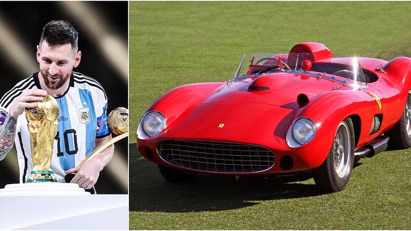 Kolekcija: brangiausias L. Messi garaže – 1957-ųjų „Ferrari 335 S Spider Scaglietti“. 