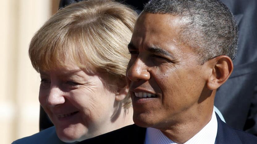 Angela Merkel ir Barackas Obama 