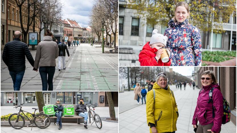 Nuomonės: vieni kauniečiai nuo karantino labai pavargo, kiti įžvelgė ir pranašumų.