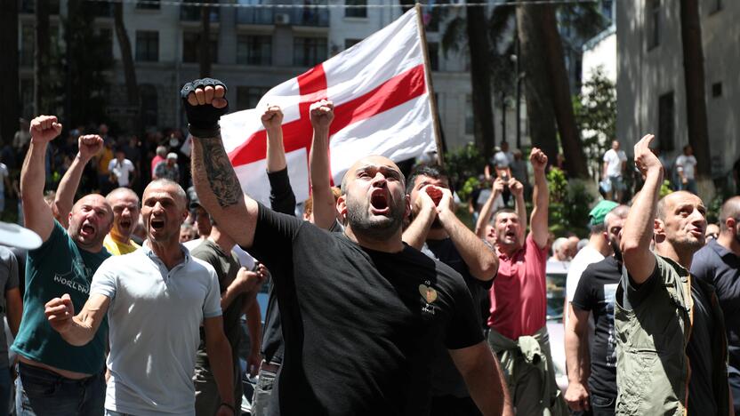 LGBT priešininkų protesto akcija Tbilisyje