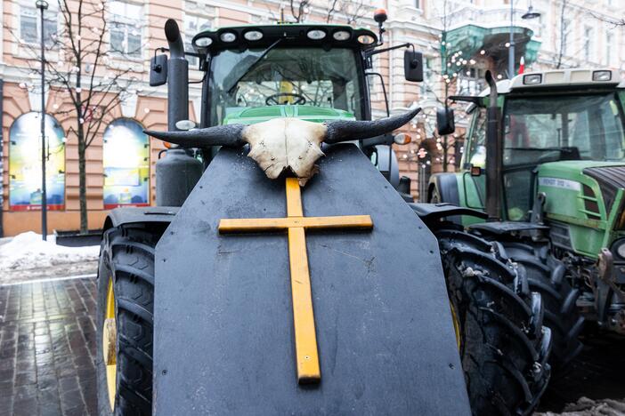 Protestuojantys ūkininkai Vilniuje