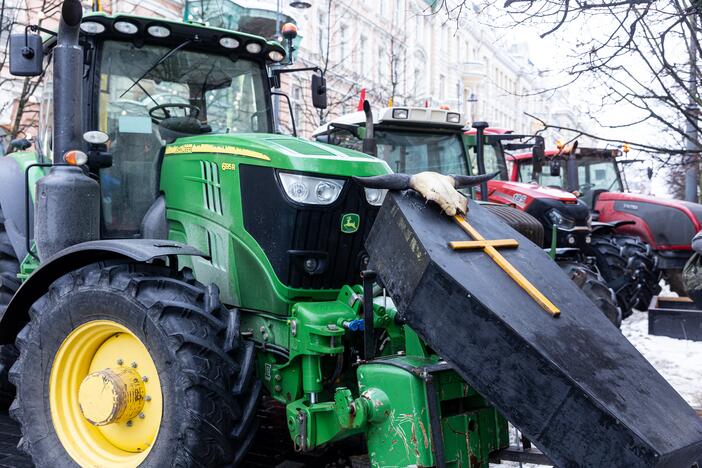 Protestuojantys ūkininkai Vilniuje