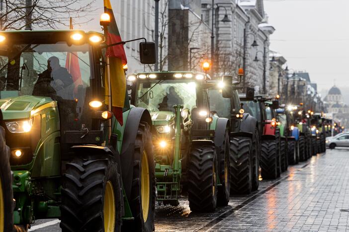 Protestuojantys ūkininkai Vilniuje