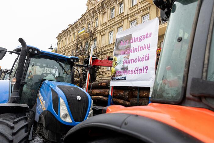 Protestuojantys ūkininkai Vilniuje