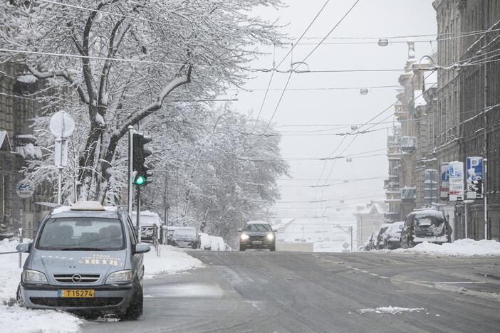 Gausus sniegas užklojo Vilnių