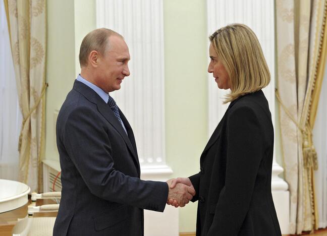 F. Mogherini ir V. Putinas