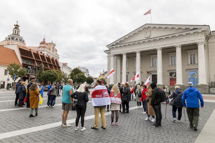 Protesto akcija prieš nacionalinių mokyklų uždarymą Baltarusijoje