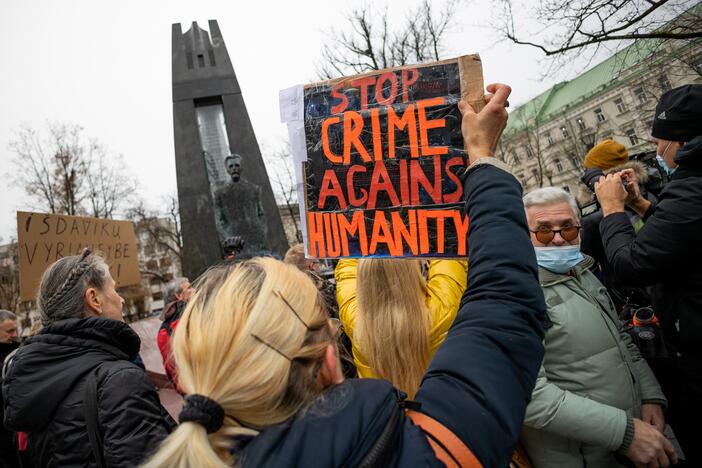 Protestas Vilniuje prieš galimybių pasą vaikams