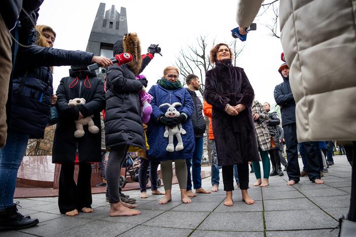 Protestas Vilniuje prieš galimybių pasą vaikams