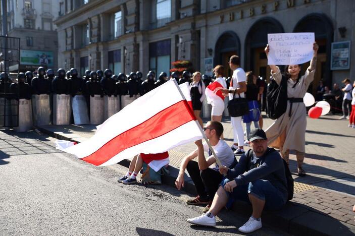 Per A. Lukašenkos gimtadienį – tūkstantinės minios protestas