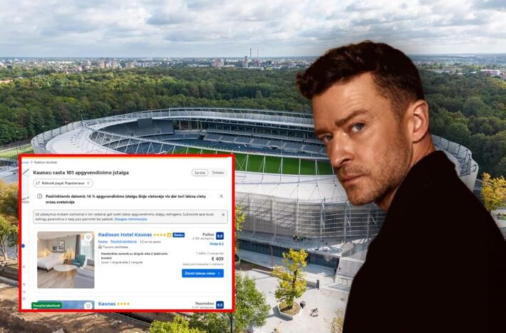 J. Timberlake'as užkariavo Kauno viešbučius: išaugusios kainos atskleidė problemą