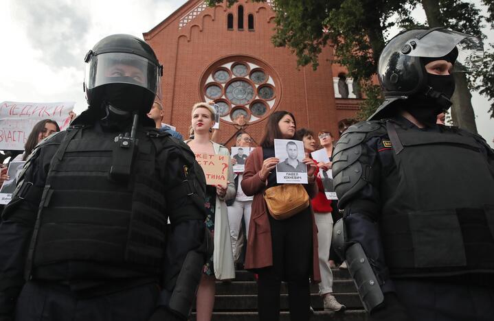 Minske sulaikyti demonstrantai