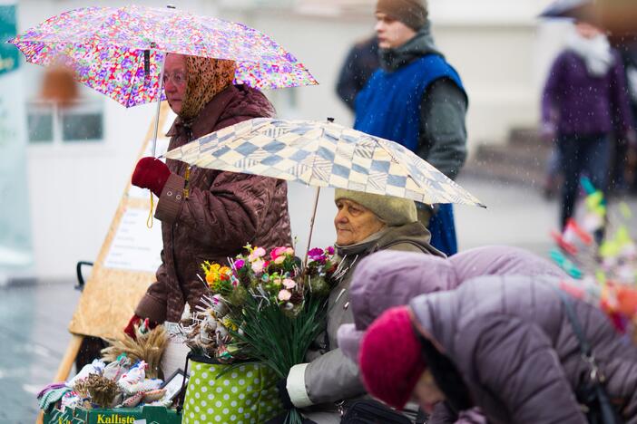 Kaziuko mugės dalyvių lietus neišgąsdino