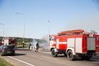 Ant Č. Radzinausko tilto užsidegė automobilis Ant Č. Radzinausko tilto užsidegė automobilis