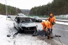 Vilniuje kelionės metu užsidegė automobilis Vilniuje kelionės metu užsidegė automobilis