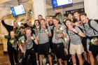 Lietuvos U20 vaikinų rinktinės sutikimas oro uoste Lietuvos U20 vaikinų rinktinės sutikimas oro uoste