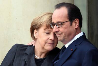 Angela Merkel ir Francois Hollande